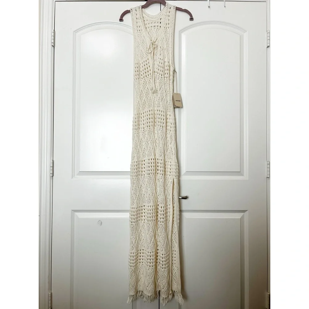 NWT Mother Anthropologie The Skinny Dip Crochet Cover Up Dress